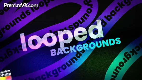 50款精美时尚抽象玻璃几何图形动力学排版循环背景动画FCPX插件 PremiumVFX – Looped Backgrounds 汉化版