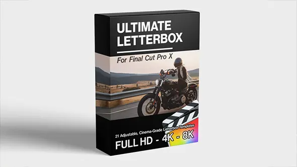 21个经典院线电影宽画幅胶片边框遮罩信箱效果FCPX插件 FCPX Full Access – Ultimate Letterbox Pack 汉化版