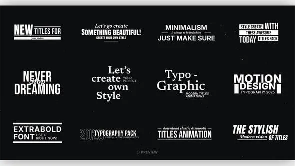 24个简约时尚视频字幕文字标题动画FCPX插件 Unique Text Titles 汉化版