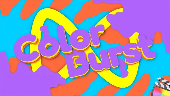 30款炫彩时尚动态水墨液体图形遮罩转场MG动画预设FCPX插件 IF Motion – ColorBurst Transitions 汉化版