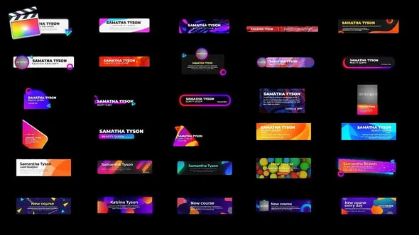 30个时尚流行超现代底栏背景小框字幕条标题动画FCPX插件 Pop Lower thirds 汉化版