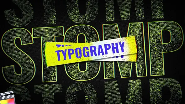 30个动感时尚快速节奏片头封面演示标题排版动画FCPX插件 PremiumVFX – Stomp Typography 汉化版