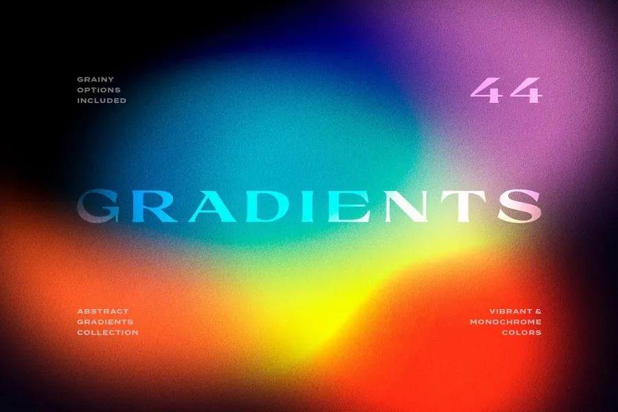 44款炫彩时尚复古酸性迷幻抽象散光模糊颗粒渐变背景纹理图片素材 Magma Retro Gradient Textures