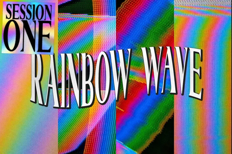 80张复古CRT电视彩虹扭曲波纹渐变信号故障纹理图片素材 80 TV Rainbows – RAINBOW_WAVE