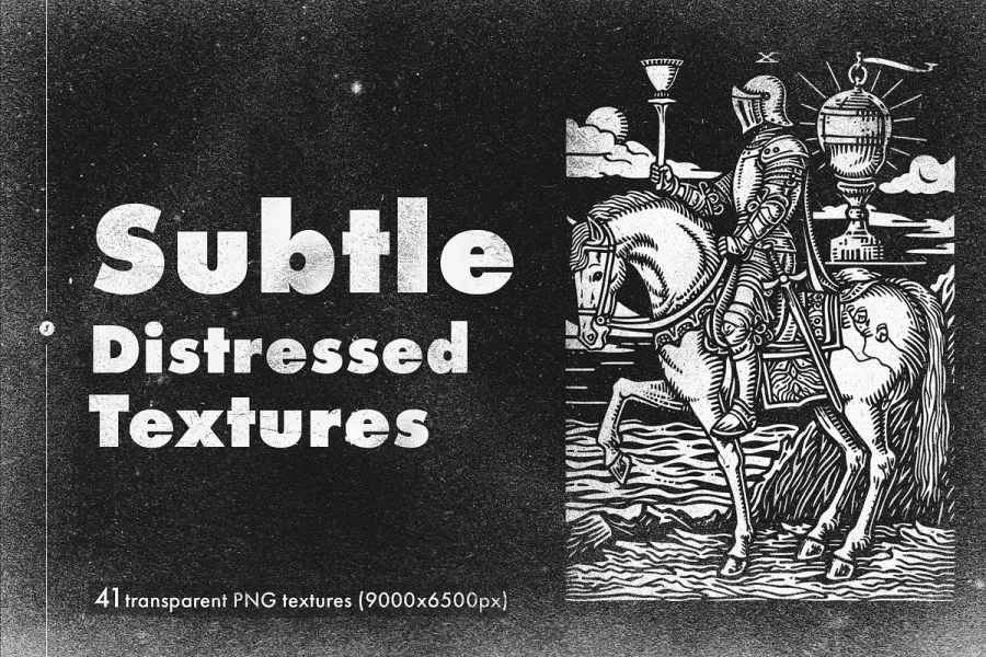 41张高分辨率复古做旧噪点颗粒划痕纹理照片叠加合成特效PNG素材 41 Subtle Distressed Textures