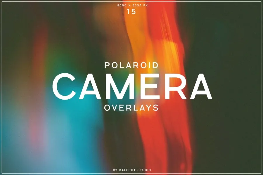 15款经典宝丽来相机镜头复古光效叠加图片素材 Polaroid Camera Overlays