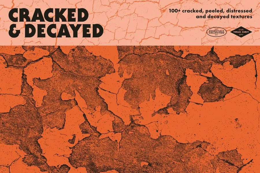 106款墙皮剥落油漆裂纹破损腐烂纹理创意设计图片素材 Cracked & Decayed Texture Pack