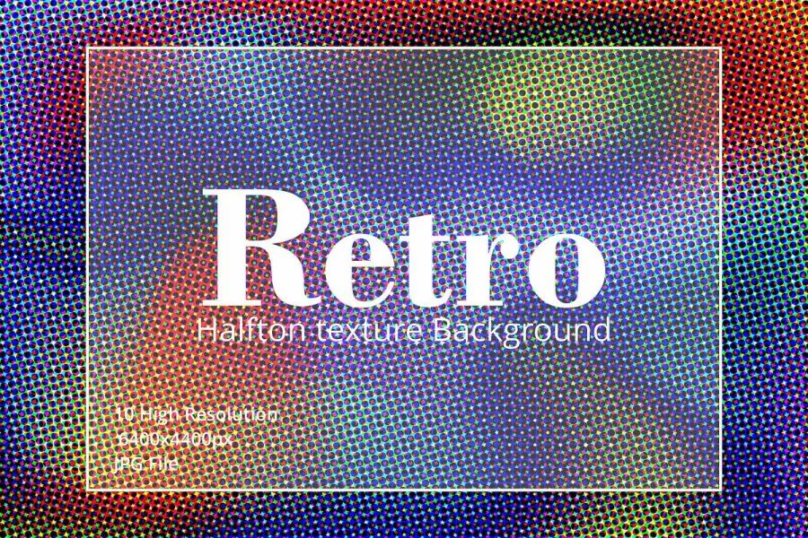 10款复古半色调渐变纹理背景设计图片素材 Retro Halfton texture Background